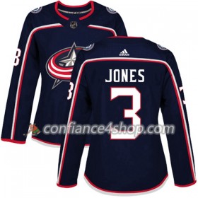 Adidas Maillot de Hockey Columbus Blue Jackets Seth Jones 3 2017-2018 Bleu Marine Authentic - Femme